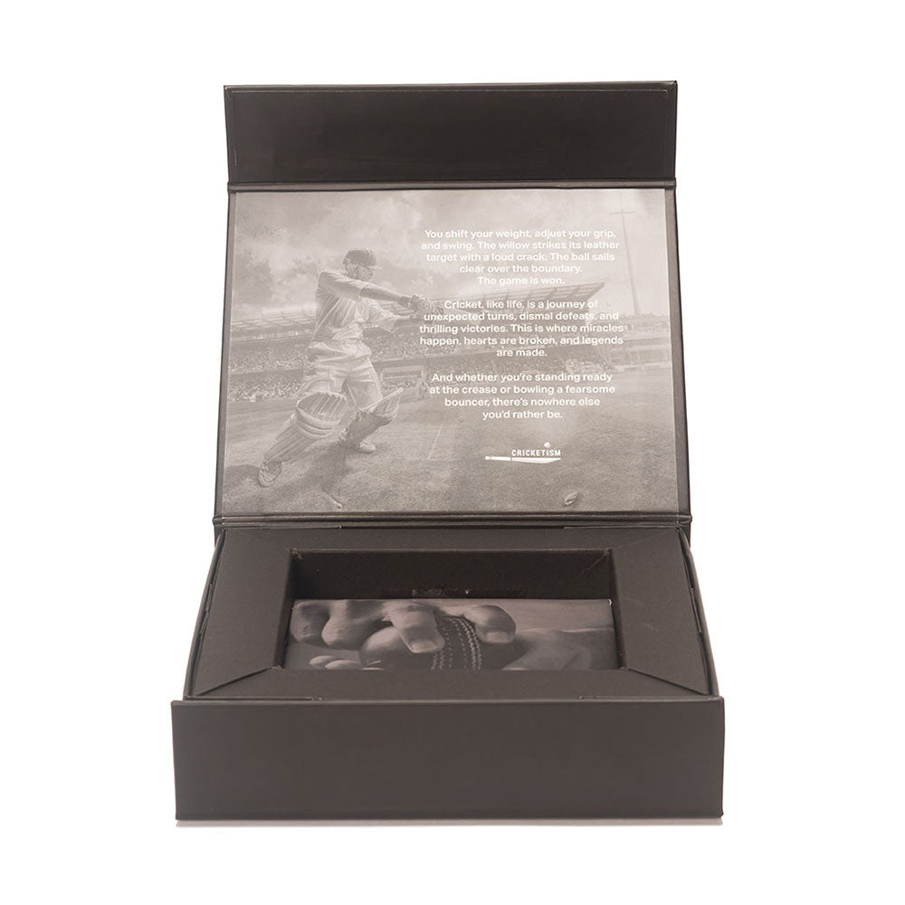 Cricket leather card wallet photographed in a lifestyle setting