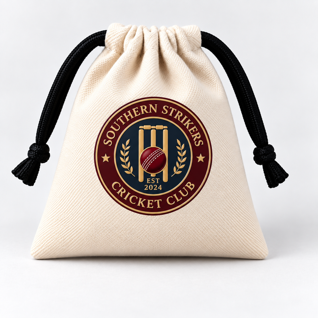 Branded cricket club presentation pouch
