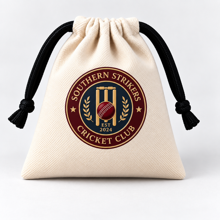 Branded cricket club presentation pouch