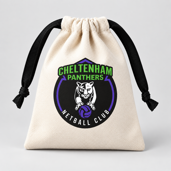Branded netball club presentation pouch