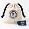 Custom rowing club blade pin with branded Swan River Rowing Club presentation pouch