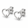 Field Hockey Heart Stud Earrings in sterling silver
