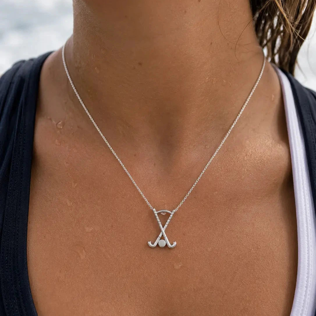 Field Hockey Crossed Sticks Pendant