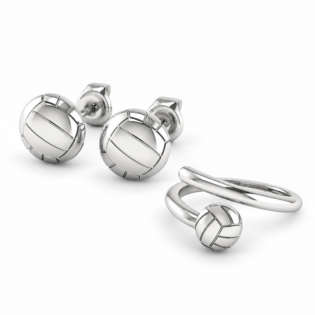 Bundle hero: Netball Earrings & Ring Set