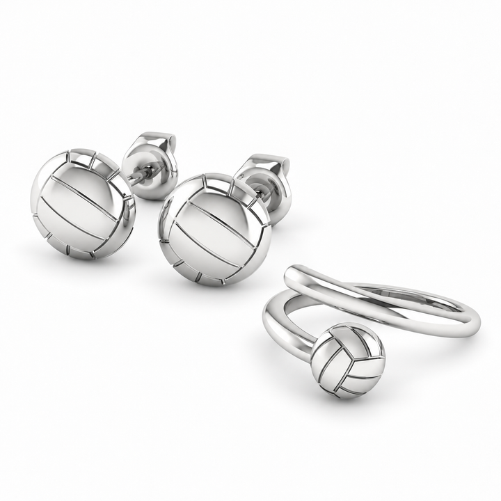 Bundle hero: Netball Earrings & Ring Set