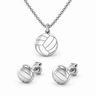 Bundle hero: Netball Flat Ball Necklace & Earrings Set