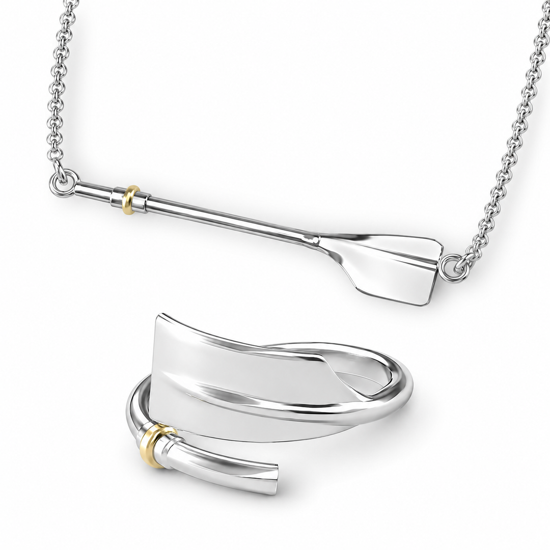 Bundle hero: Rowing Full Oar Necklace & Ring Set
