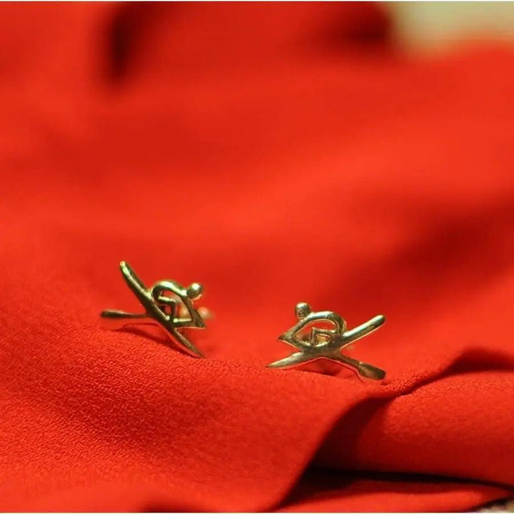 Rowing Oarsman Stud Earrings