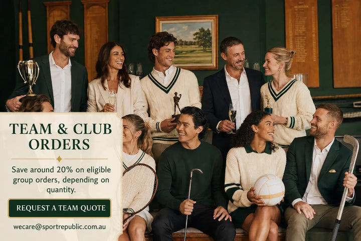 General team and club orders — save around 20% depending on quantity