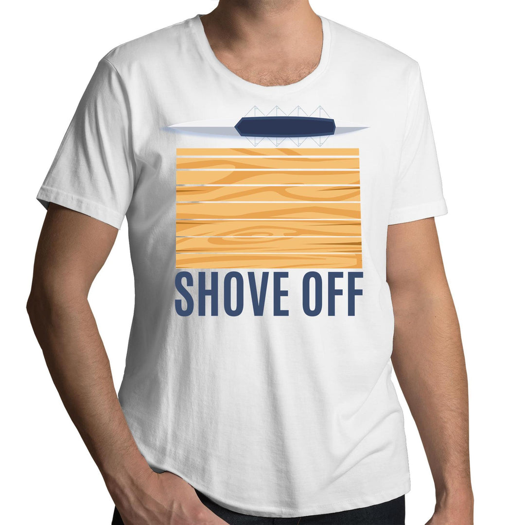 Shove Off Scoop Neck T-Shirt Ogo Merch White Large 