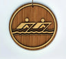 Lasergeschnittenes Doppel-Sculling-Ornament aus Holz