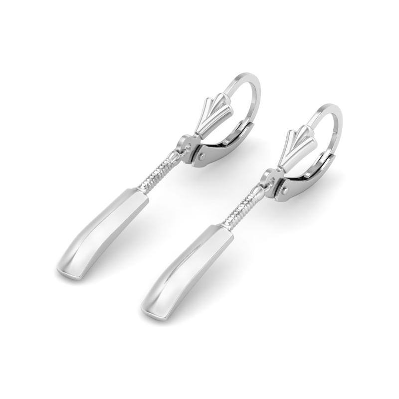 Cricket Bat Hanging Earrings Sport Republic 