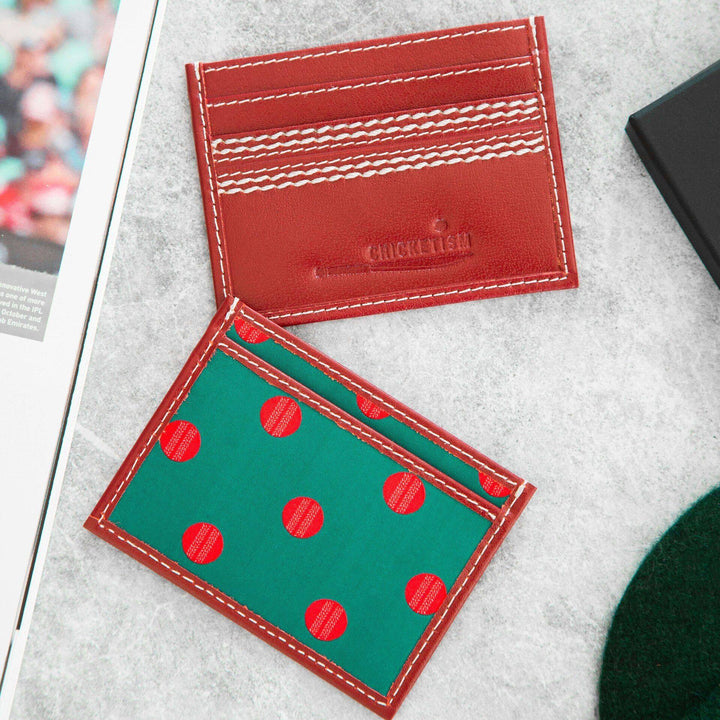 Cricket Card Wallet | Ball Pattern cricketism 