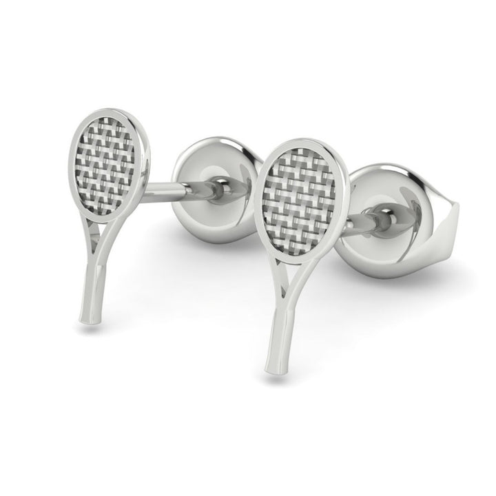 Tennis-Einzelschläger-Ohrstecker