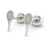 Tennis Single Racket Stud Earrings