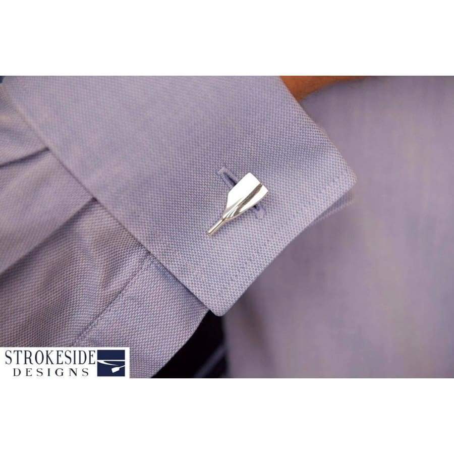 silver rowing cufflinks