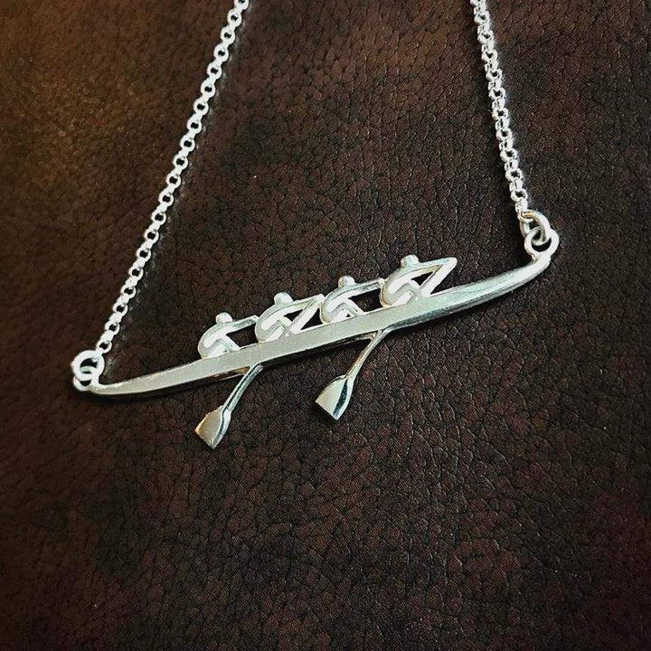 rowing necklace rowing four crew gifts strokeside