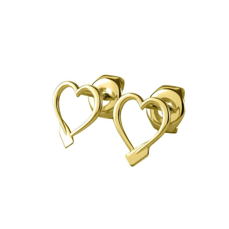 Rowing Heart Stud Earrings - Earring