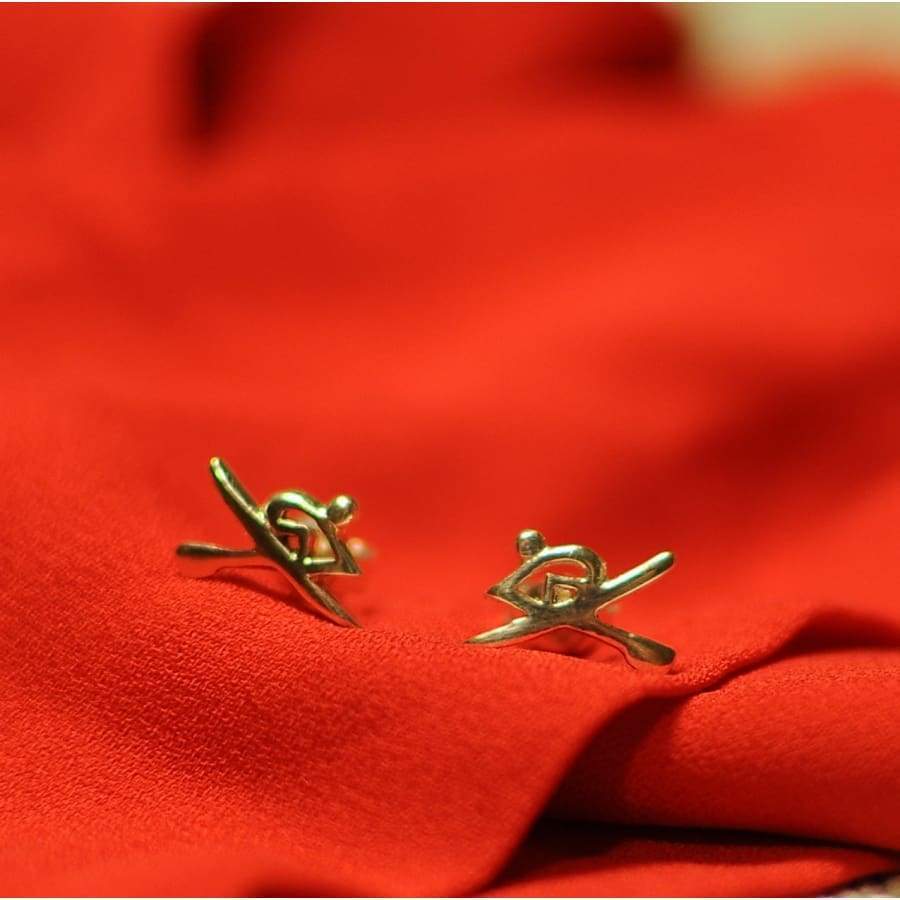 Rowing Oarsman Stud Earrings - Earring