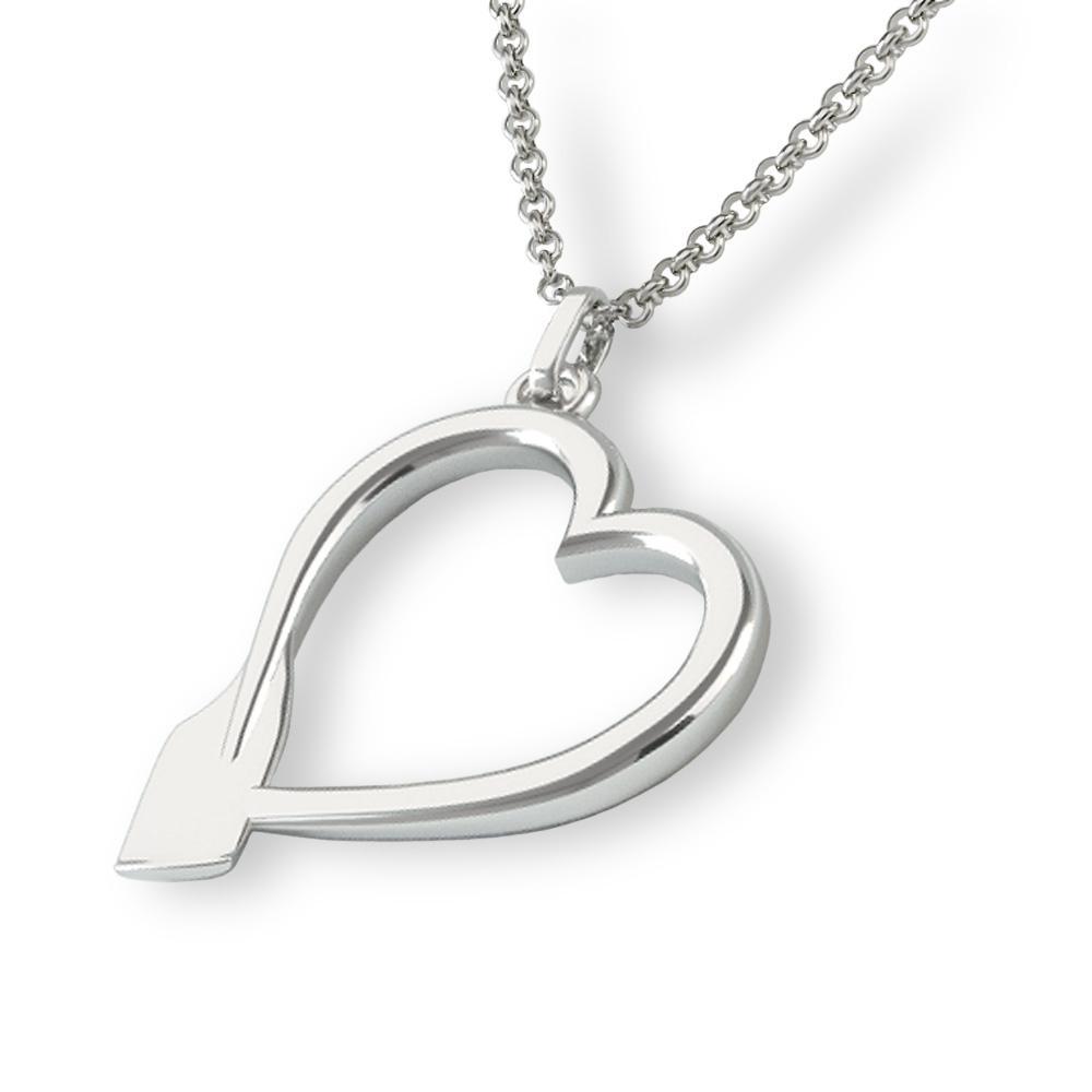 Rowing Heart Pendant Pendant Strokeside Designs 