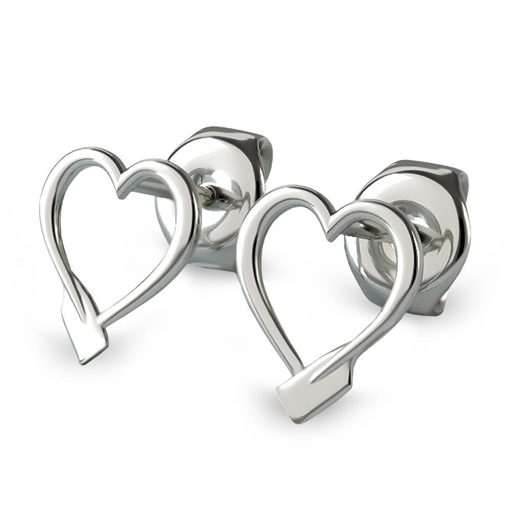 Rowing Heart Stud Earrings Earring Strokeside Designs 