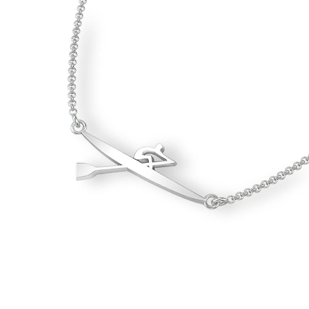 Rowing Single Scull Necklace Pendant Strokeside Designs 
