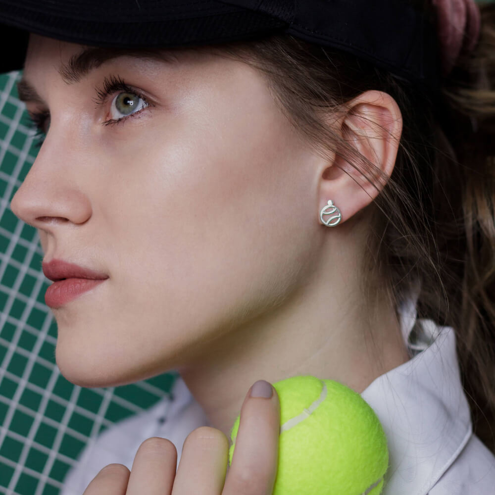 Tennis Minimal Ball Ohrringe