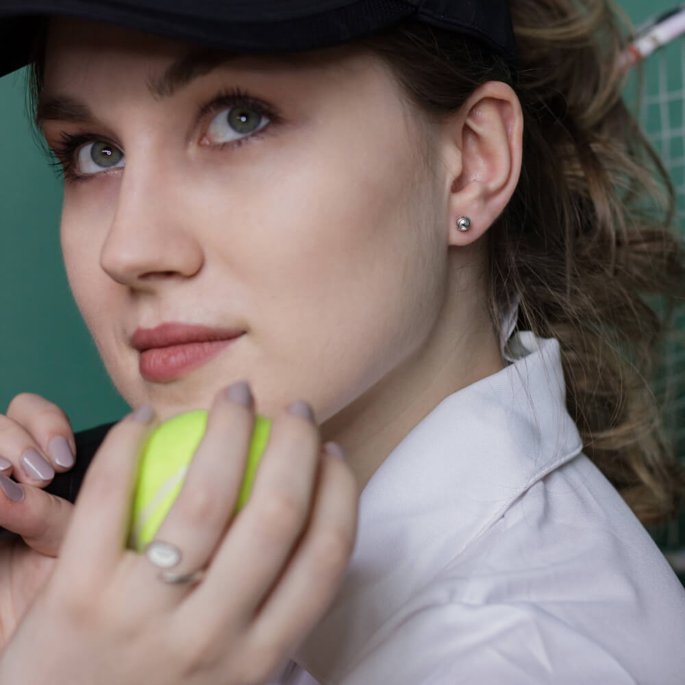Tennisball Ohrringe